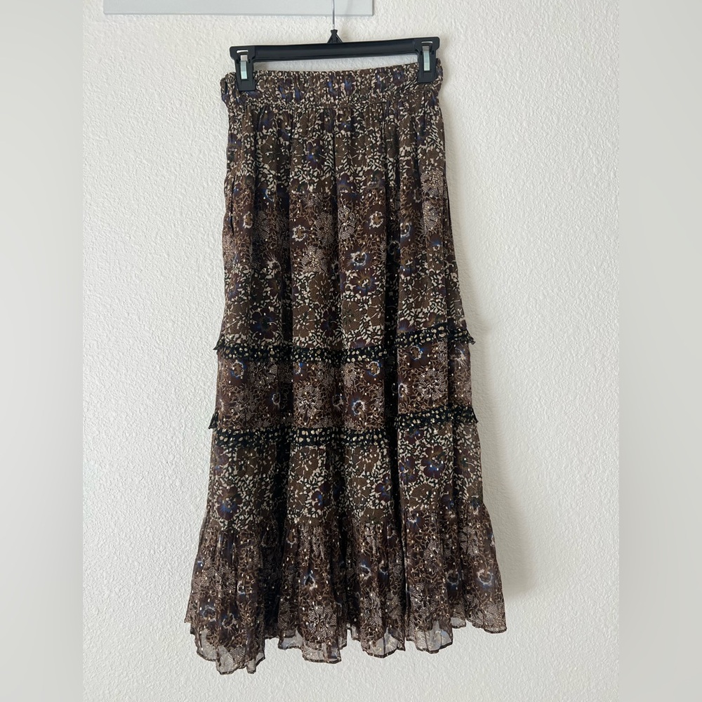 Ulla Johnson Skirt Silk Size 4 (elastic waist)